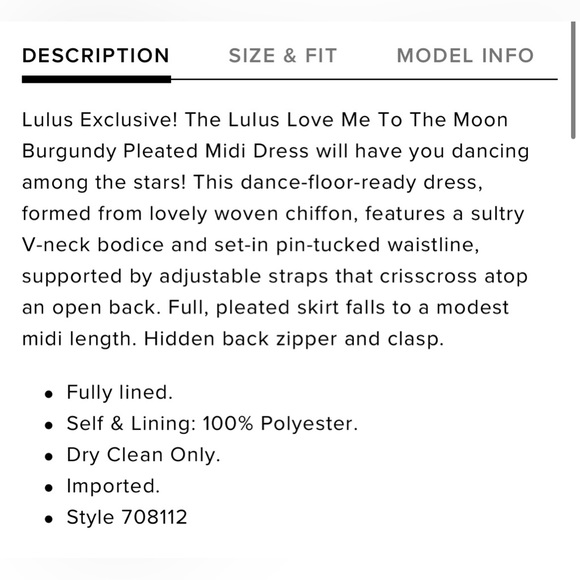 Lulus Burgundy Pleated Midi Dress - Picture 7 of 8